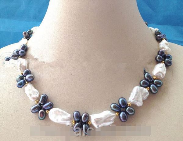 

beautiful 18" 21mm white reborn keshi baroque fw pearl necklace, Silver