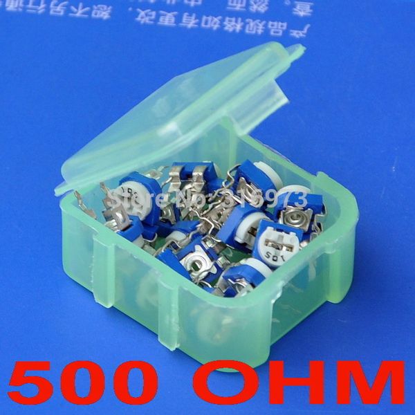 

wholesale- (20 pcs/lot) 500 ohm adjust carbon composition single-turn trimmer potentiometer