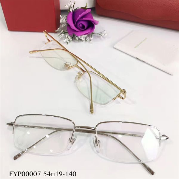 

men gold metal sonnenbrille eyeglasses half frame fashion brand optical eyewear new with box, Black