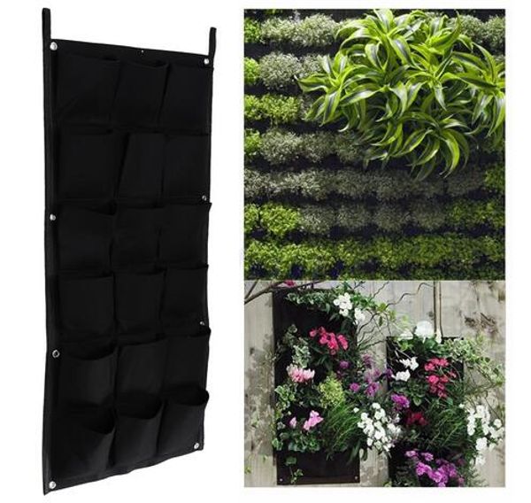 

new 18 pockets 50cm*100cm hanging plant pots wall pot vertical garden flower pots and planter hanging pots planter