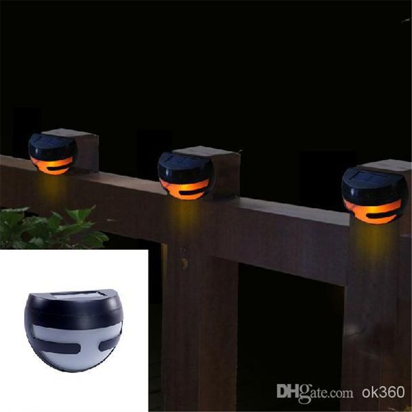 

2 led солнечной энергии настенный светильник датчик света лестница парапет дорожки огни наружное водонепроницаемое освещение солнечный ночни