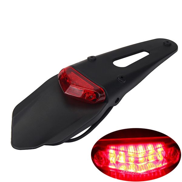 Para-lama Traseiro Freio De Lâmpada De Luz Led De Cauda Para-lamas Universal Motocicleta Dirt Bike
