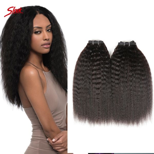 Brazilian Virgin Human Hair Kinky Straight For African American 3