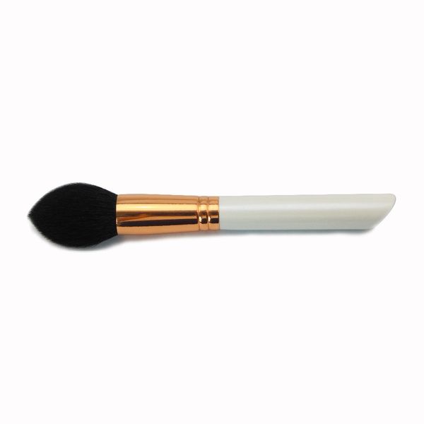 

r130 tapered face goat hair blush brush with rose golden copper ferrule cosmetic makeup make up brush kit tools