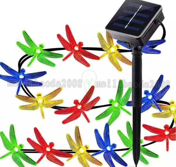 NUOVE luci a stringa solare Dragonfly, 16ft 20 LED 8 modalità impermeabile Fairy Ligh spedizione gratuita MYY