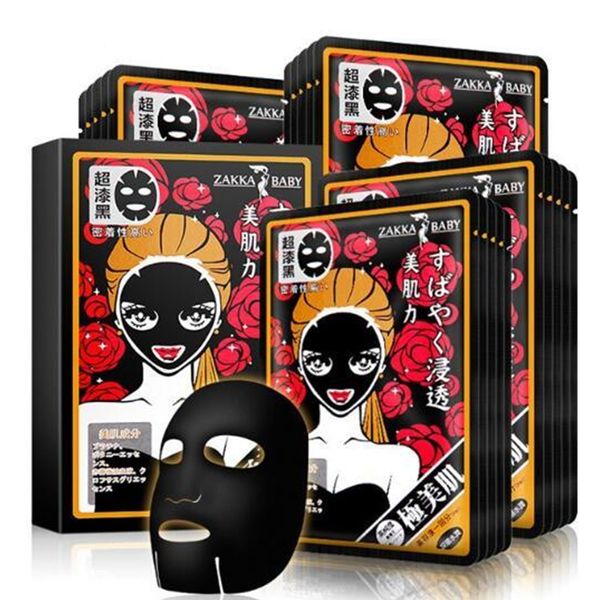 Zakka baby máscara facial japonês bambu carvão hidratante máscara preta cuidados face máscaras pele cuidado beleza maquiagem produto