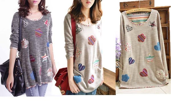 

2017 Новых Женщин С Длинным Рукавом Вязать Пуловер Перемычка Свободные Топ Рубашка