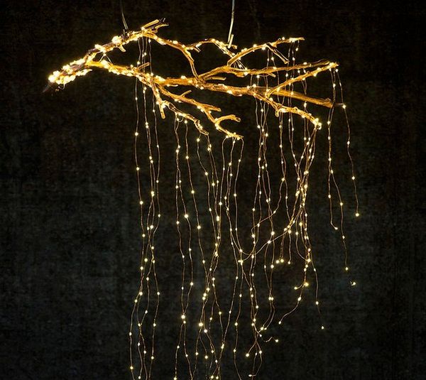 

gypsophila rattantree dendrolimus lamp branch copper wire led diy light string curtain light romantic wedding creative hanging lights