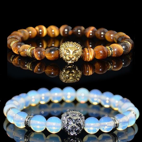 

8mm natural blue stone tiger eye stone men and women bracelet essential oil diffuser bracelet 4 styles mala meditation bracelet b451s, Golden;silver