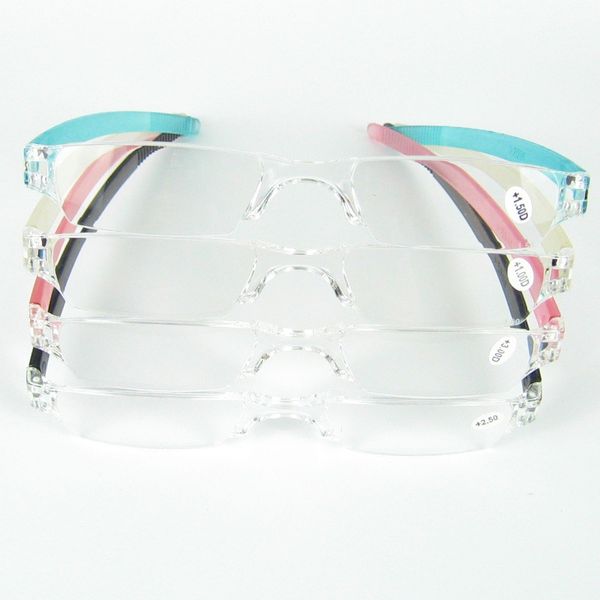 Venda quente Barato Óculos de leitura Slim Tubo Plástico Leitura Óculos de Plástico de Óculos com PC Tubo Case Clip para Olders D030