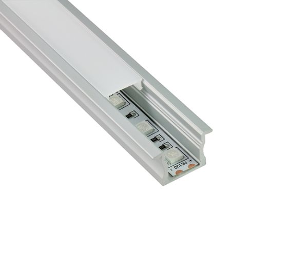 10 x 1 m Sets/Los, werkseitig eloxiertes T-Typ-LED-Profil und Aluminiumprofil-LED-Streifen für Boden- oder Wandleuchten