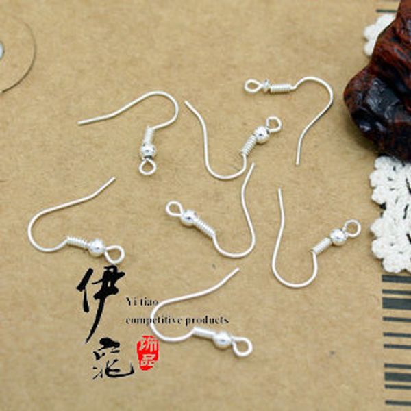 

200 шт. / лот горячие стерлингового серебра 925 пробы серьги выводы Fishwire крючки ювели