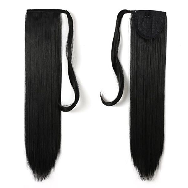 

selling brazilian hair silky straight drawstring ponytail wrap around pony tail natural black 1b women hair extensions 100g-140g