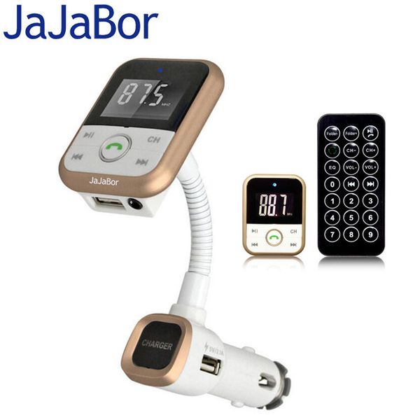 

wholesale- jajabor car kit handslcd wireless a2dp bluetooth kit sd card mp3 player cars charger fm transmitter with remote control