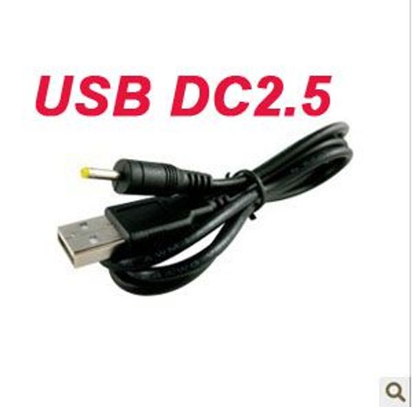 

300pcs/lot usb charge cable to dc 2.5 mm to usb plug/jack power cord