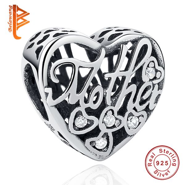 

BELAWANG fit Pandora BraceletNecklace DIY изготовление в форме сердца Кристалл Шарм бусины стерлинг