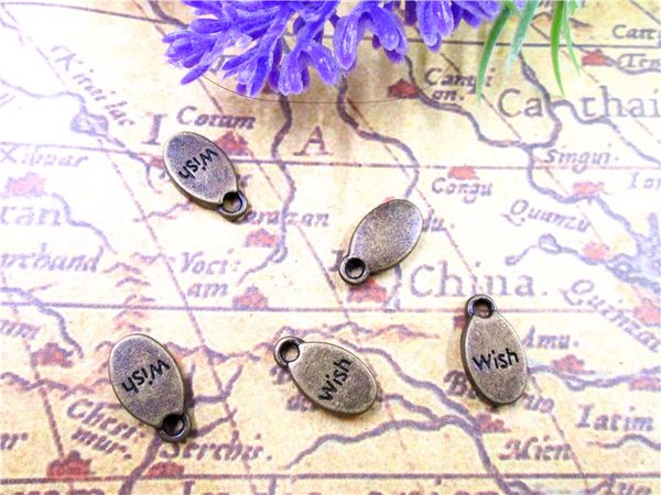 

75pcs 15x8mm charms antique bronze tone pendant, Bronze;silver