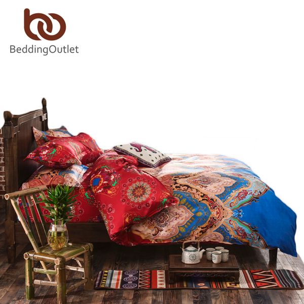 

wholesale- beddingoutlet boho bedding set floral home textiles ornate bed sheet soft bedclothes 4pcs twin  markdown sale