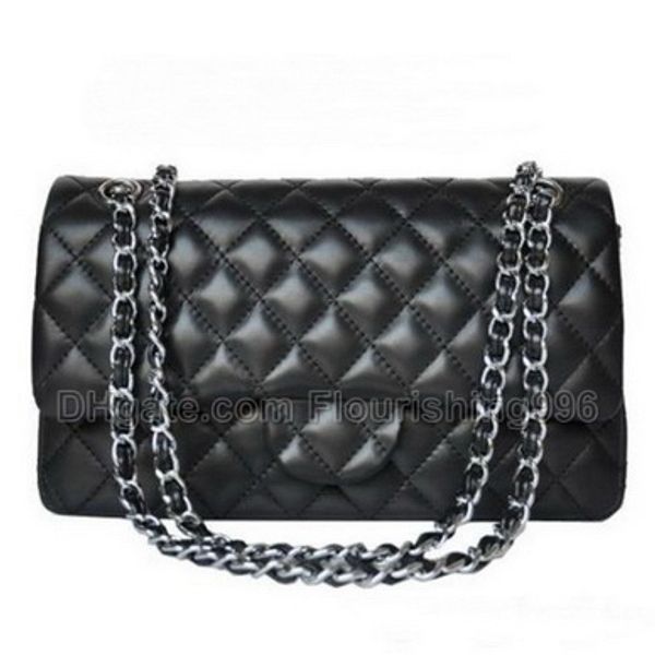 

cla ic pu leather black golden ilver chain ell whole ale retail new bag handbag houlder bag tote bag me enger