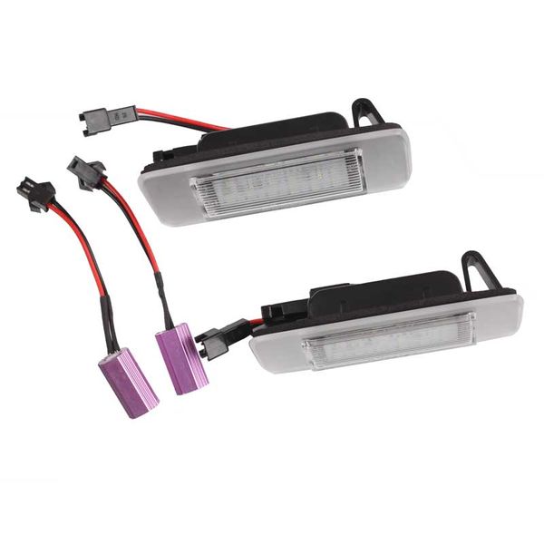 

car 2pcs error 18smd led license plate lamp 12v for opel astra j estate zafira