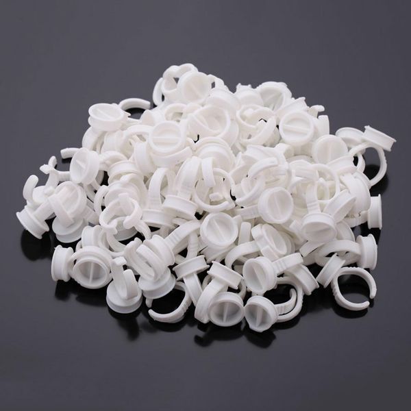 

disposable eyelash extension glue ring adhesive eyelash pallet holder set false eyelashes makeup tool kit 400pcs/pack