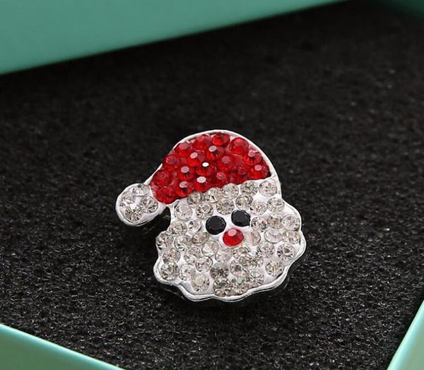 

кристалл рождество санта-клаус кнопка 18-20 мм оснастки кнопка fit кожаные браслеты браслет кнопка очарование ювелирные изделия, Bronze;silver