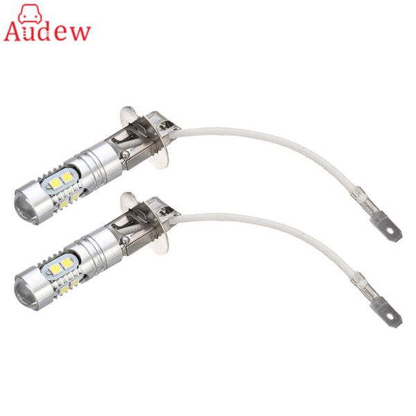 

2pcs h3 60w 2835 high power led white fog light drl bulb 6000k 10smd lamp