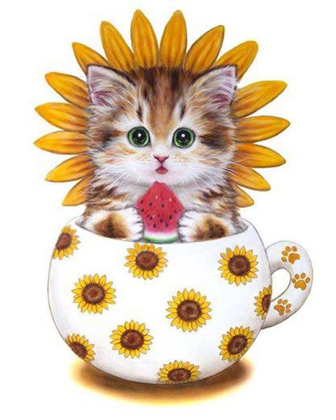 

a1025 5d алмаз вышивка home decor вышивки крестом кубок cat 100% смолы инструмент dril живопись вышивки крестом мозаика рукоделие