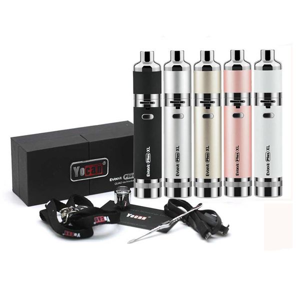 

Подлинный yocan развиваться плюс ХL действие 1400mah даб воск испаритель ручка комплект ручка комплект с Quad катушки DHL бесплатно