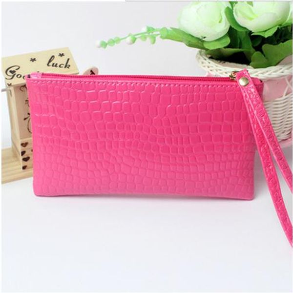 

details about new style lady womens wallet mobile coin purse bag zipper clutch, Black