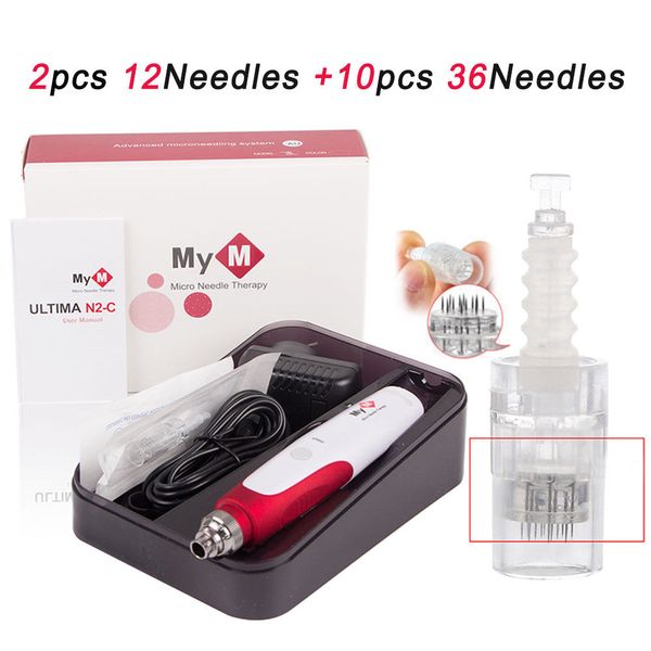 

Dr. Pen Electric Derma Pen Stamp Micro Needle Roller+12pcs 36pin Dermapen Needle