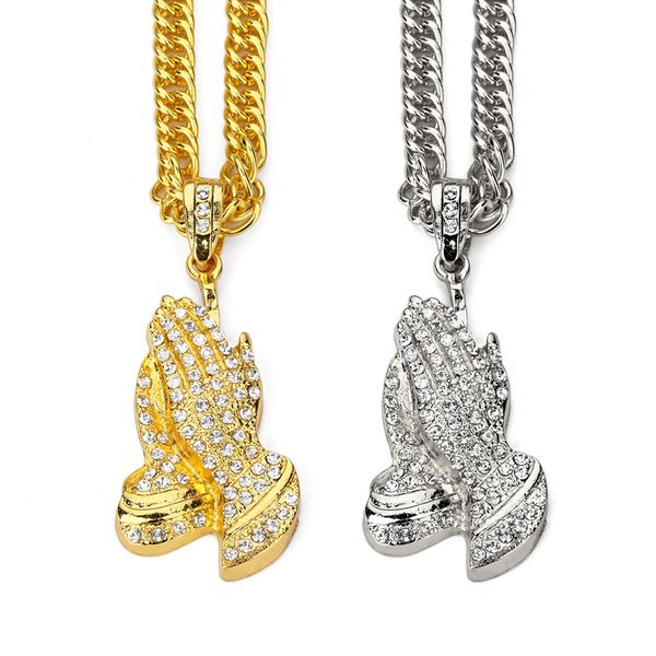 

2019 new classic necklace hip hop star model rap bergamot necklace pendant diamond tide men and women fashion jewelry wholesale, Silver