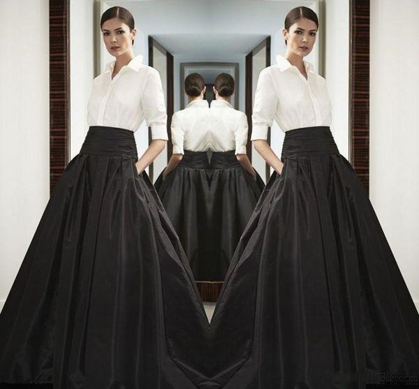 

высокая талия черный длинные атласные юбки широкий пояс длина пола бюст юбки на заказ высокое качество макси юбка весна лето платье, Black