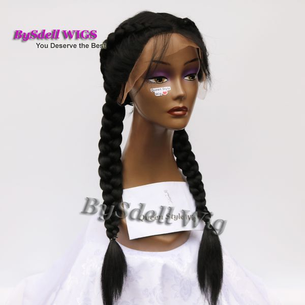 Hot Sale Double Dutch Braids Wig Twin Fat Braids Hair Lace Front