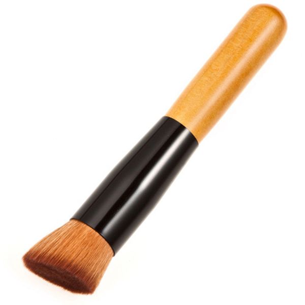 

wholesale-small flat details foundation brush universal makeup powder brushes make up brush oblique head brush wood handle y651
