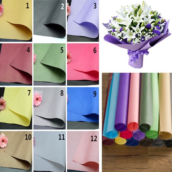 

solid color flower packing paper kraft papers for gift bouquet wrapper of florist supplies packaging paper flowers wrapping paper ib156