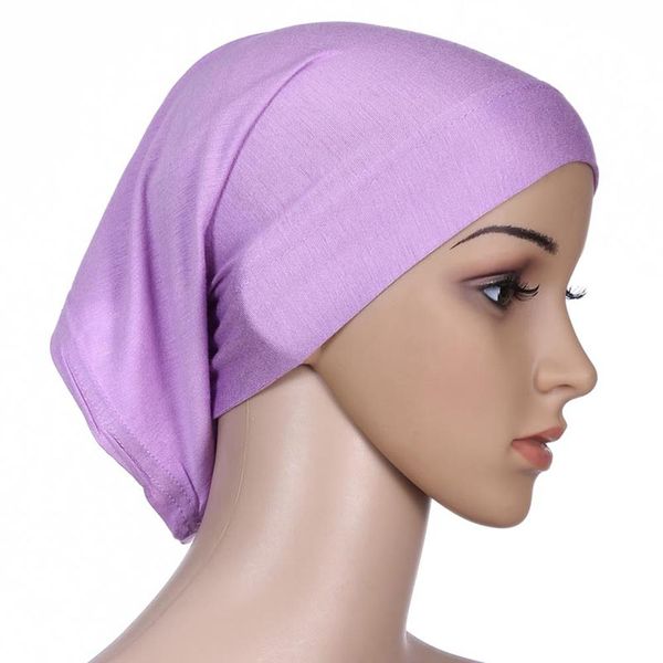 

wholesale-colorful women under scarf tube bonnet cap bone islamic head cover hijab 3200, Blue;gray