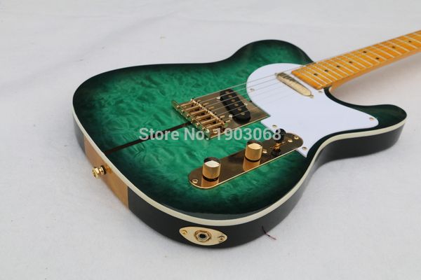 

Custom Shop Merle Haggard подпись туф собака TL Tele литейщик электрогитара, супер редкий,зеленый взрыв, золото оборудование