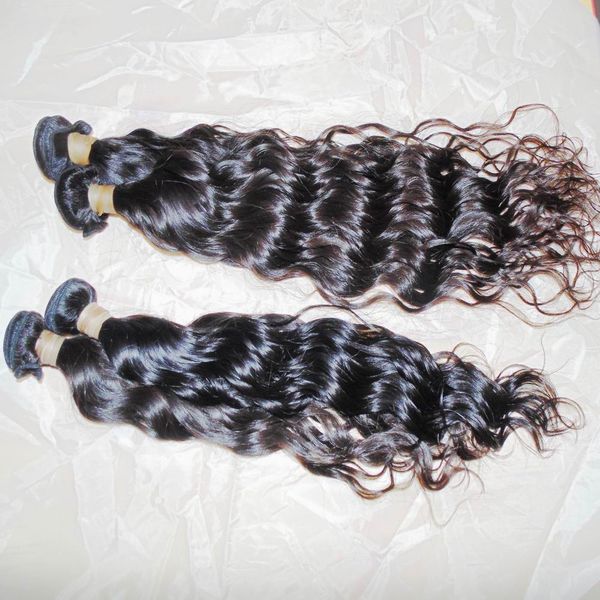 Splendid Lustre 8A Raw Virgin Water Wave Indian Bouncy Human Hair Beach Curl Bossy Wave 4 Bündel 400 g schnelle Angebote