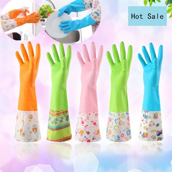 

new fashion waterproof dishwashing gloves magic pvc long anti cold gloves cleaning housework kitchen cleanning gloves b0989