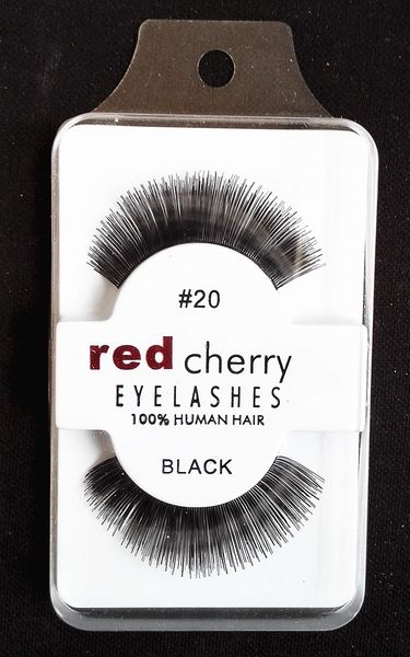 

1 pairs red cherry false eyelashes natural long eye lashes extension makeup professional faux eyelash winged fake lashes wispies #20