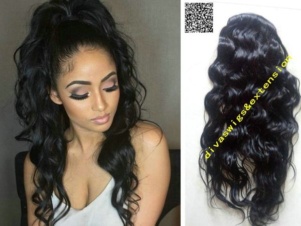 

new arrival human hair ponytail clip on loose wave brown brazilian virgin hair natural wavy pony tail hair extensions #2 dark brown, Black
