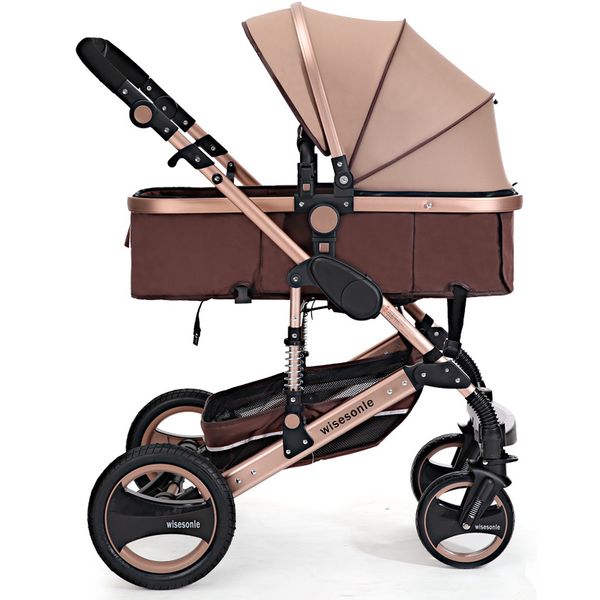 

wholesale- fashion luxury baby stroller 6 colors baby carriage lightweight aluminum baby trolley for newborn infant four wheels passeggino