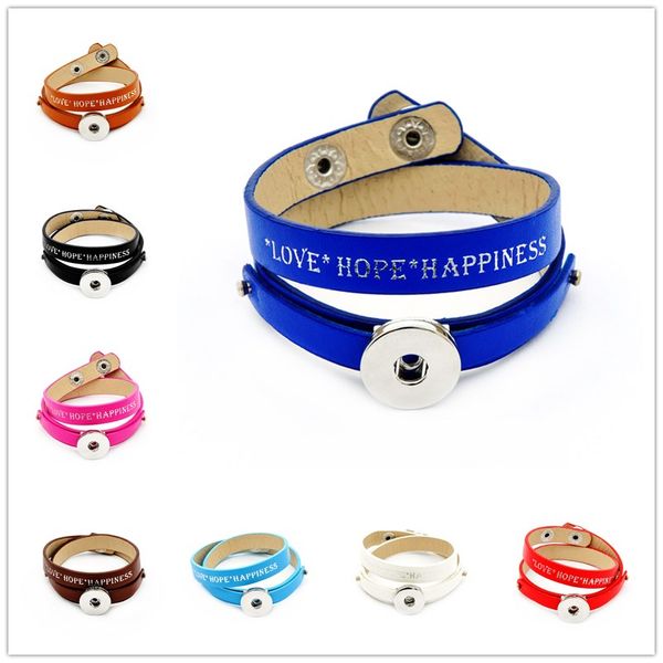 

noosa chunk bracelet ginger snap button bracelet leather multilayer wind band nosa chunk snaps jewelry sz0334, Golden;silver