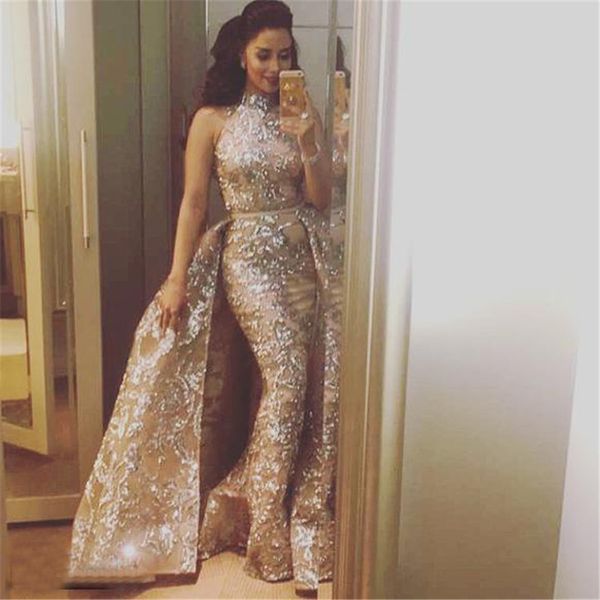 

Charming Arabic Evening Gowns Sleeveless A Line Floor Length Halter Prom Dresses Party Dress Vestido De Festa 2017 from Yousef Aljasmi
