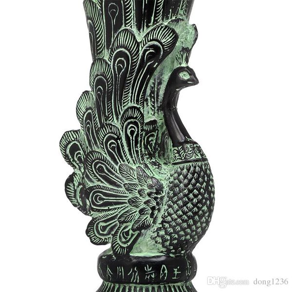 Bronze Maskottchen Pfau Kupfer Vase Fung Shui Feng Wen Zun Bronze Bronze Ding Han Dynastie Hochzeit Requisiten