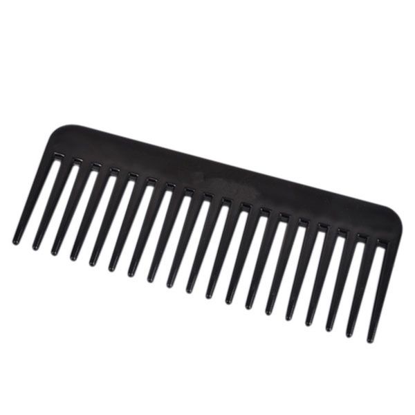 

wholesale- 1pc 19 teeth comb heat-resistant large wide detangling hairdressing tooth black new hair care tools salon, Silver