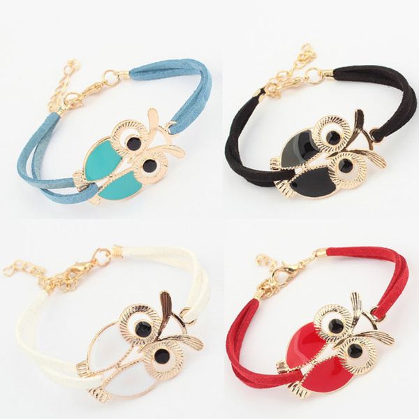 

wholesale- dropshipping dropshipping new design 1pc korean fashion womens girls vintage decoration faux leather bracelets jun20, Golden;silver