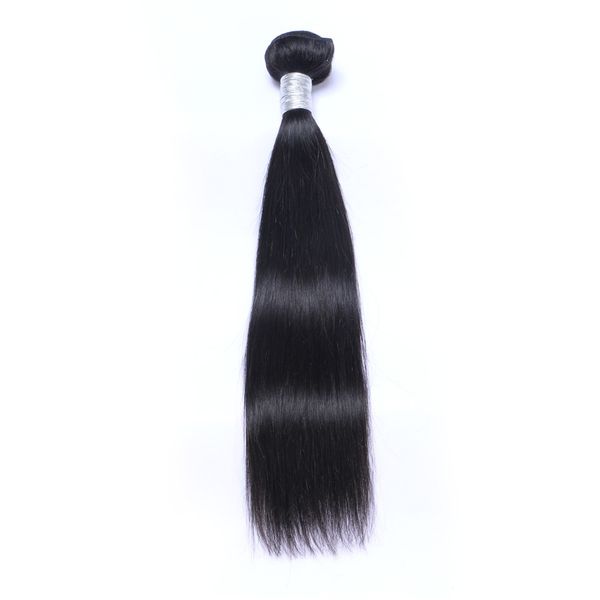 

brazilian virgin human hair straight unprocessed remy hair weaves double wefts 100g/bundle 1bundle/lot can be dyed bleached, Black