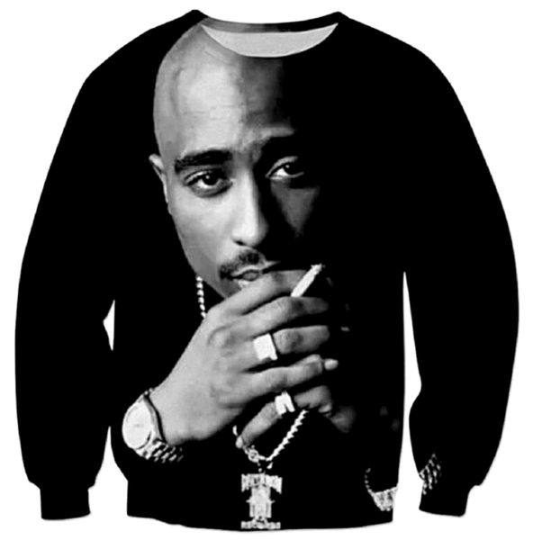 

Newest Fashion Womens/Mens 2Pac Tupac Biggie Gangster Rap Harajuku Style Funny 3D Print Casual Crewneck Sweatshirt Plus Size B48